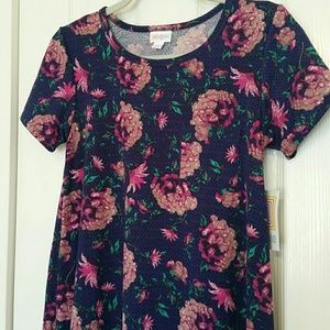 Lularoe LLR NWT XXS Carly Dress purple floral